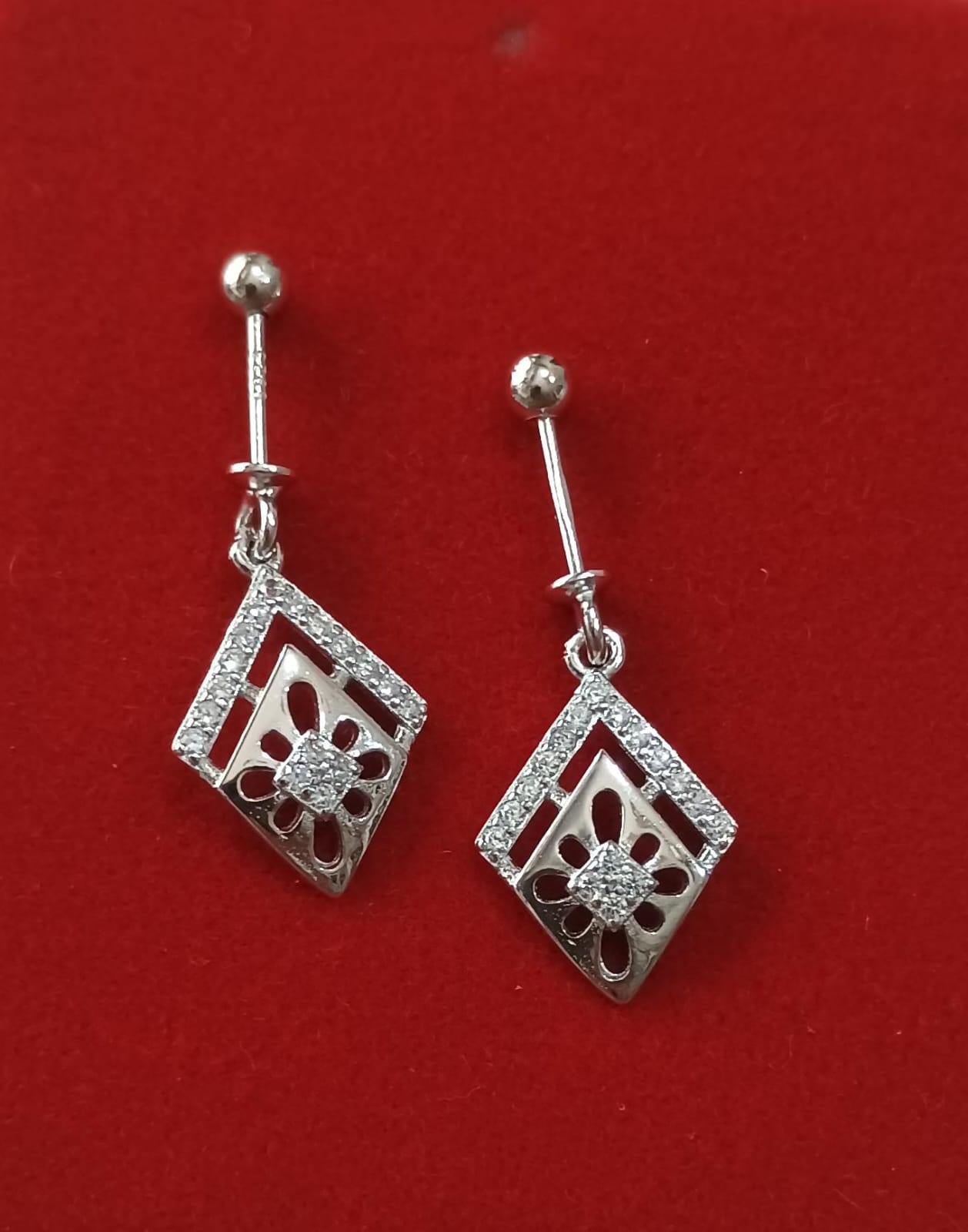 Diamond Shaped Helix Piercing Earrings