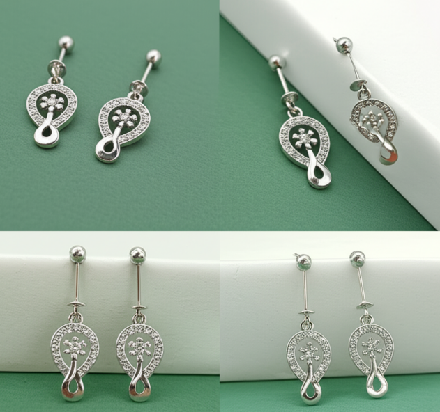 Eight-Shaped Helix Piercing Earrings