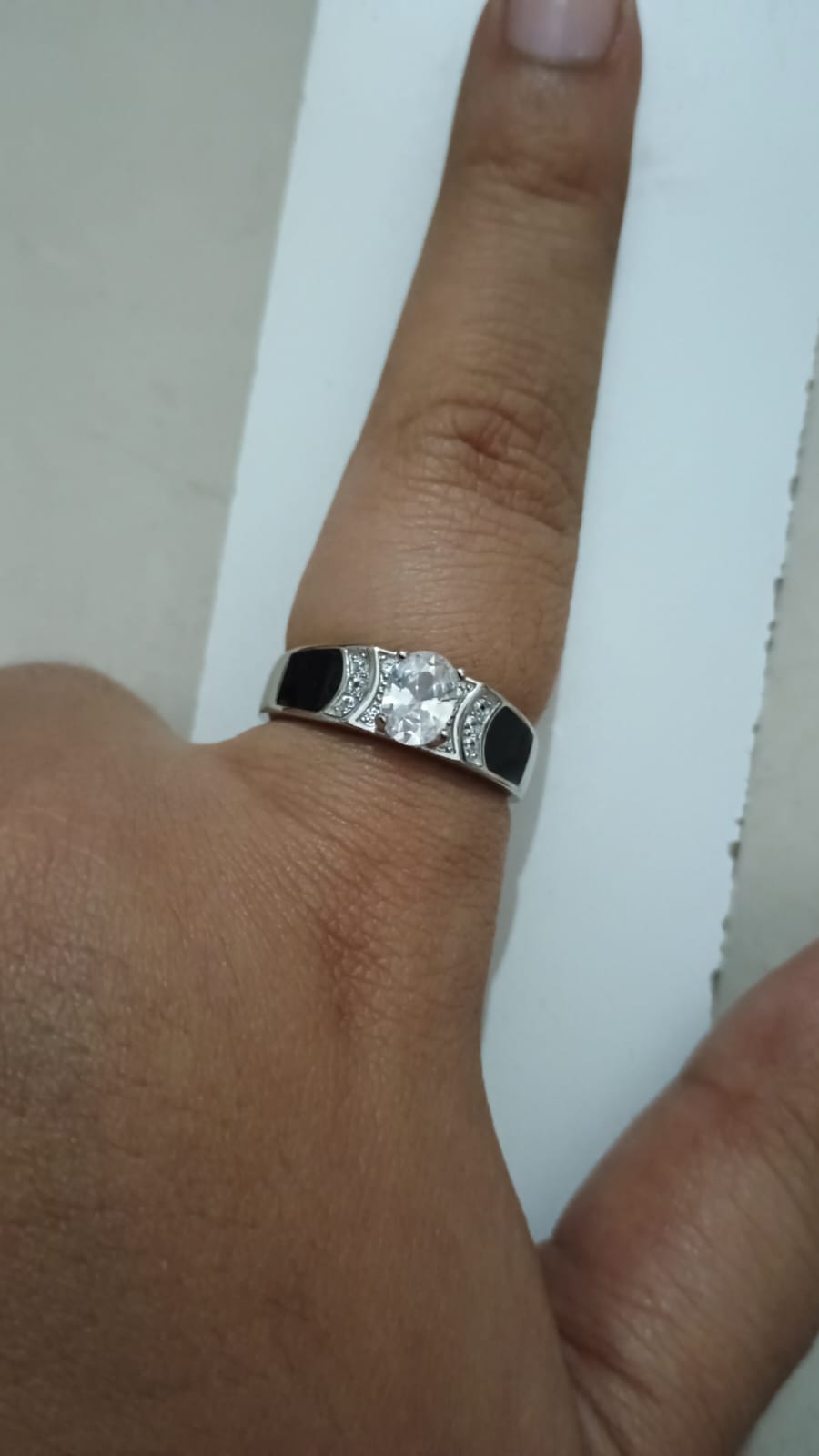 Oval Cz Gents Ring