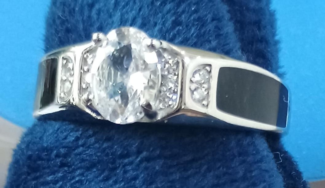 Oval Cz Gents Ring