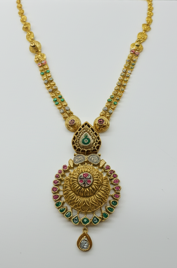 Silver Jadau Gold Plated Necklace