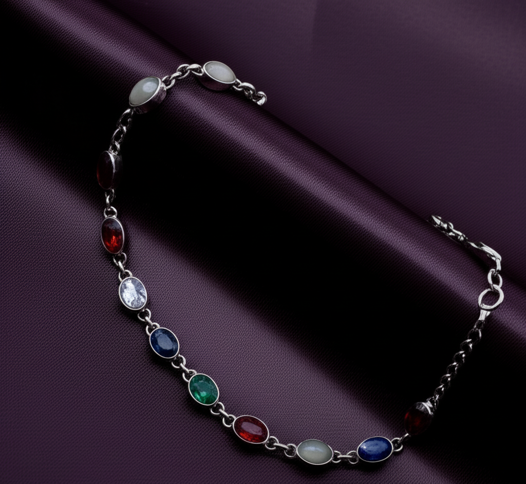 Semi Precious Stones Navrattan Bracelet