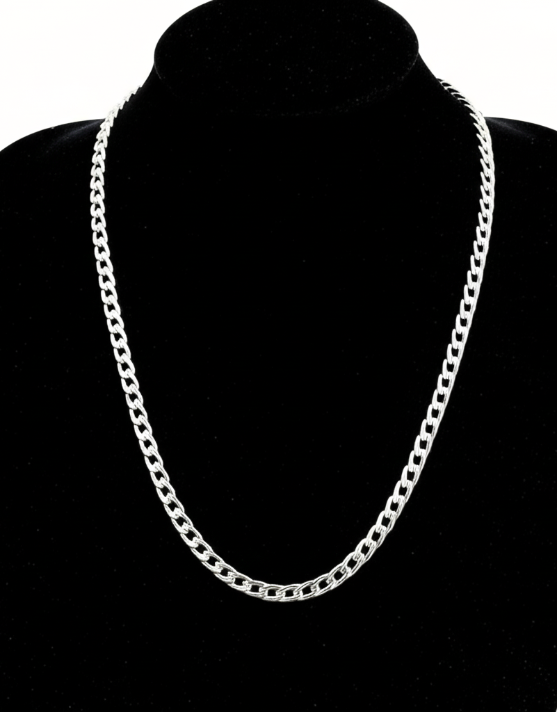 Fancy Curb Silver Chain