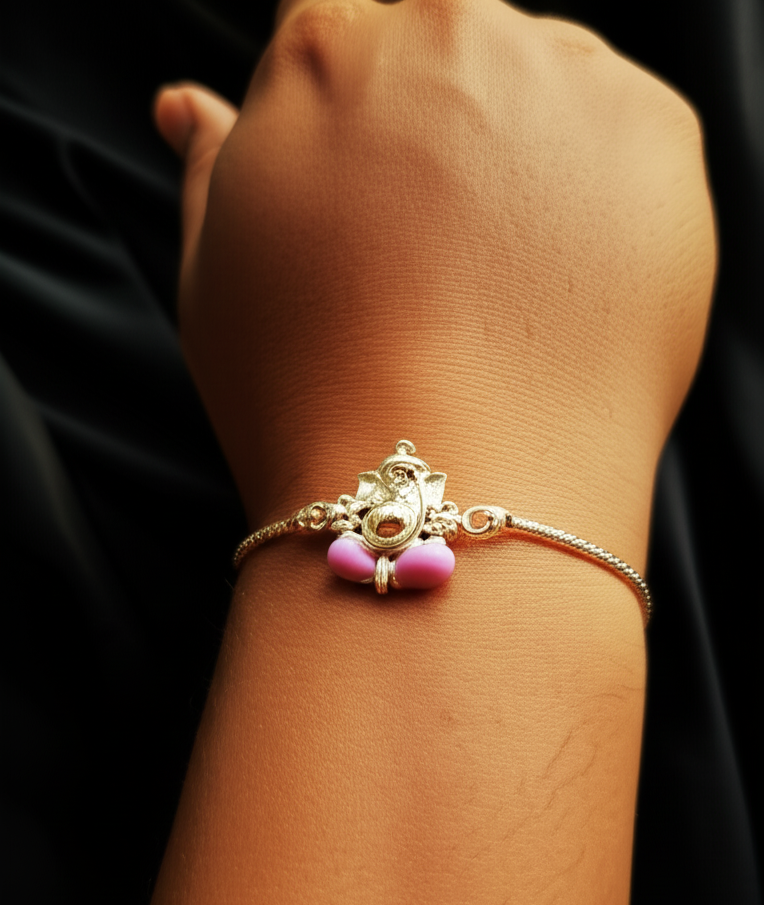 Ganesh Silver Bracelet
