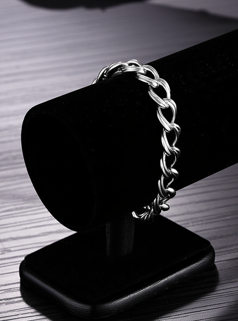 Curb Hollow Gents Bracelet