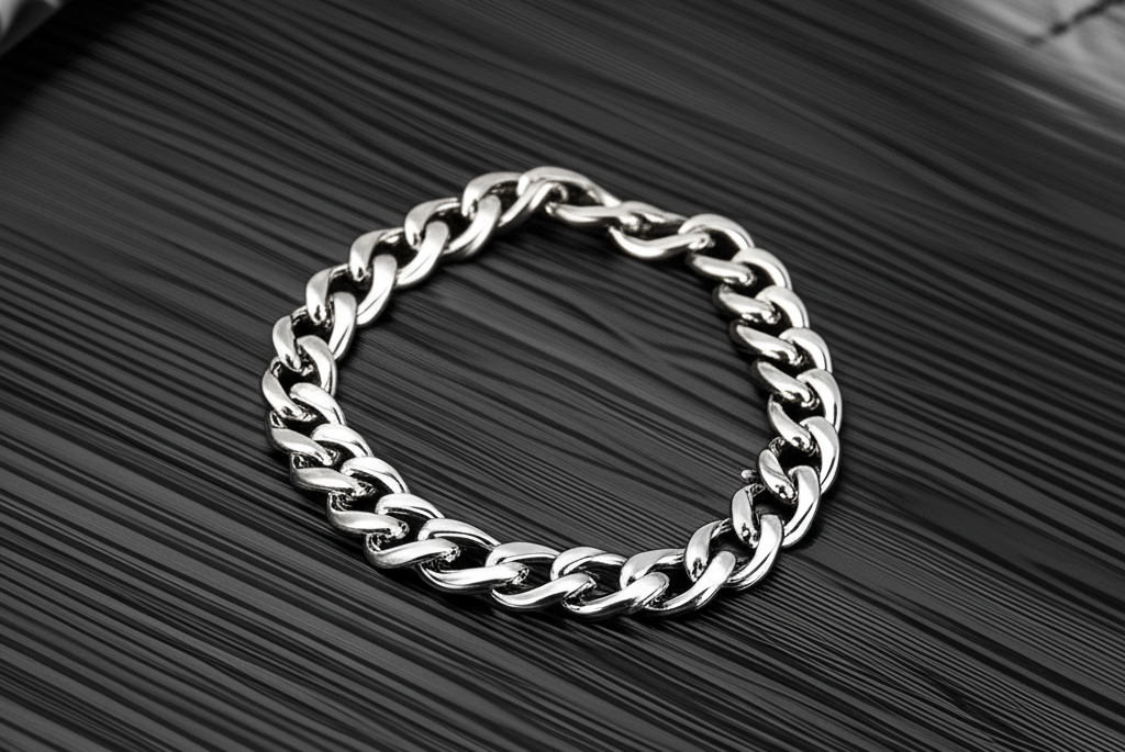 Curb Hollow Gents Bracelet