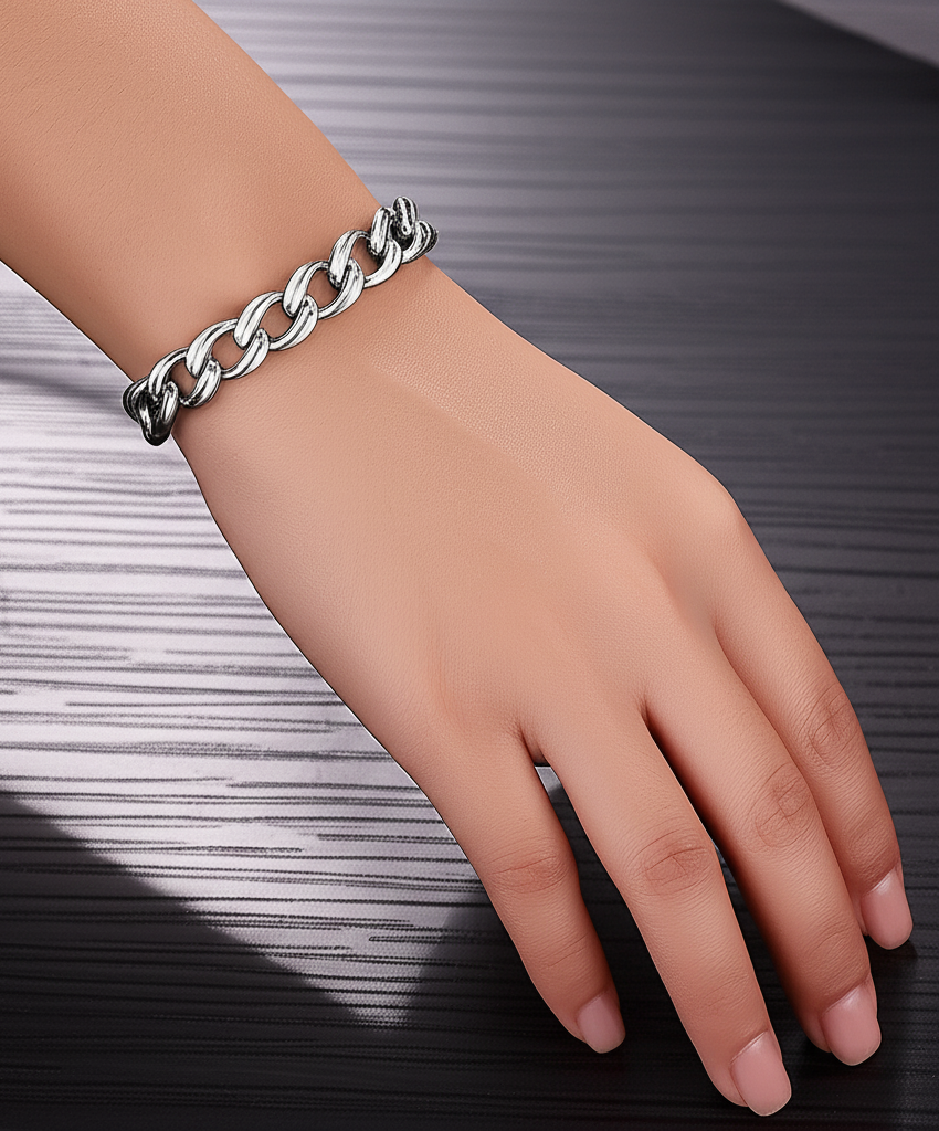 Curb Hollow Gents Bracelet
