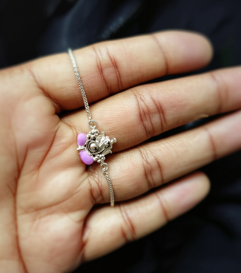 Ganesh Silver Bracelet