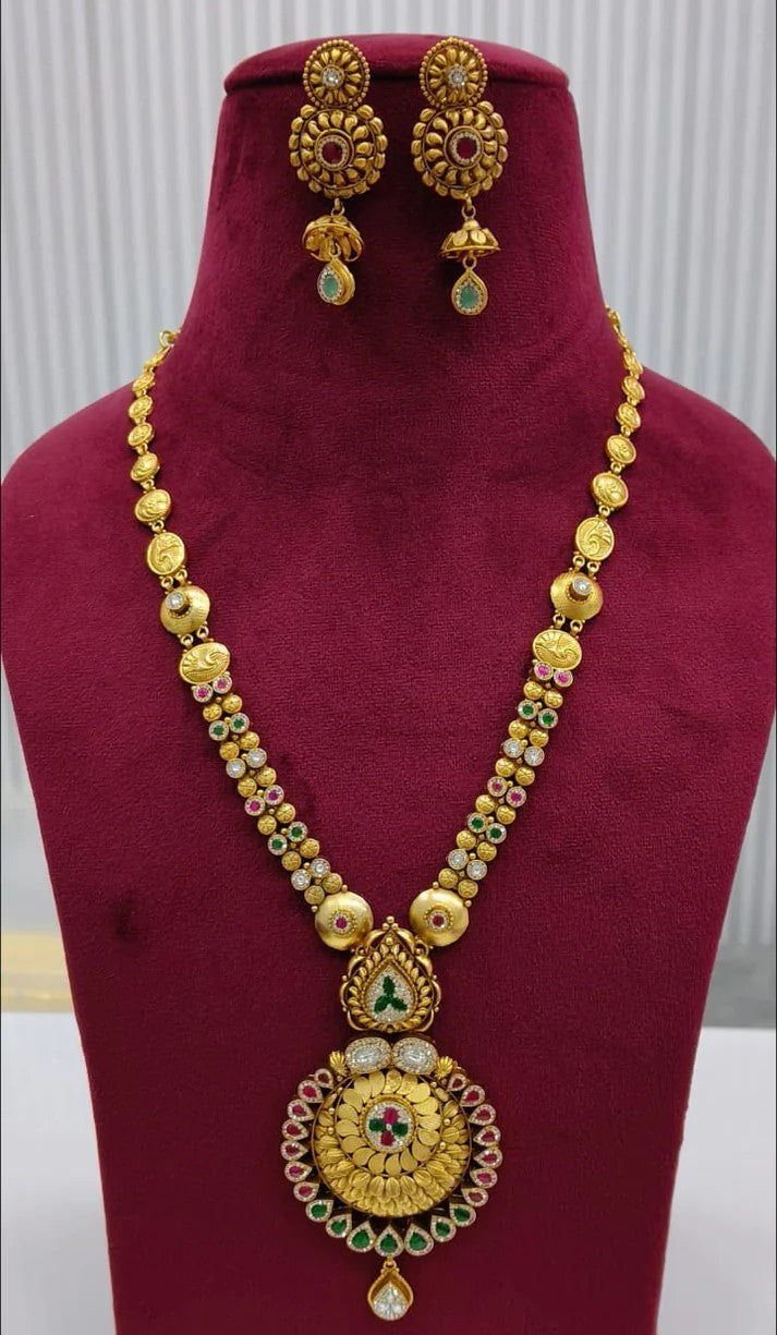Silver Jadau Gold Plated Necklace