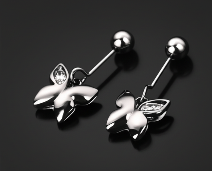 Dainty Butterfly Shaped Helix Piercing Earrings