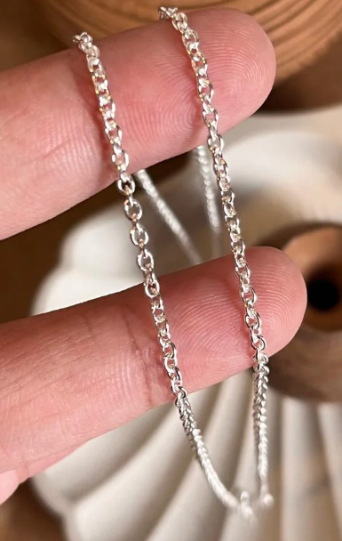 Sleek Cable 925 Sterling Silver Chain
