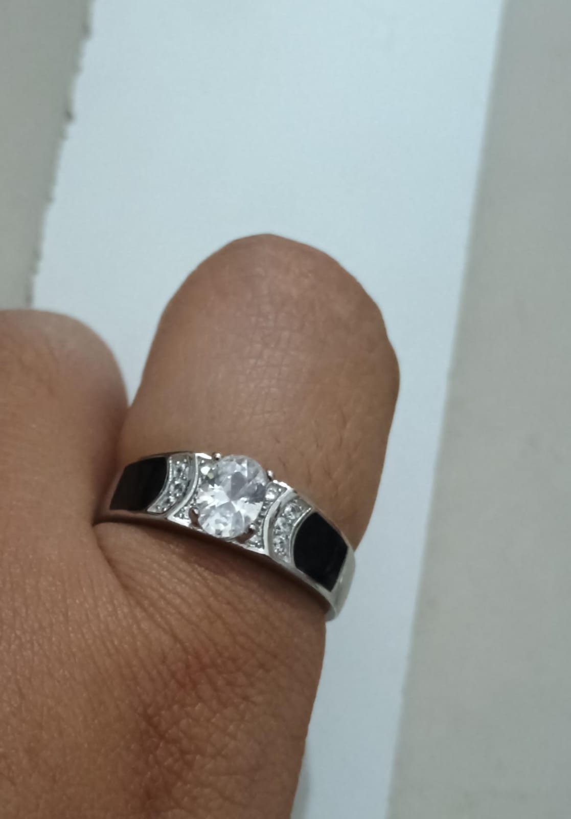 Oval Cz Gents Ring
