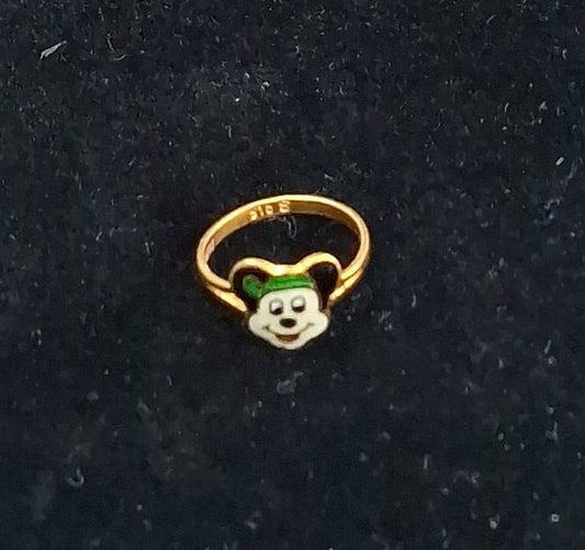 Mickey Gold Baby Ring