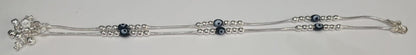 Blue  Evil Eye Three Formation Anklet