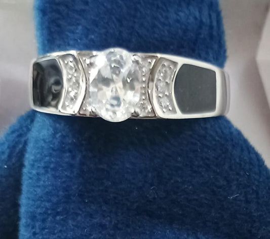 Oval Cz Gents Ring