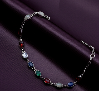 Semi Precious Stones Navrattan Bracelet