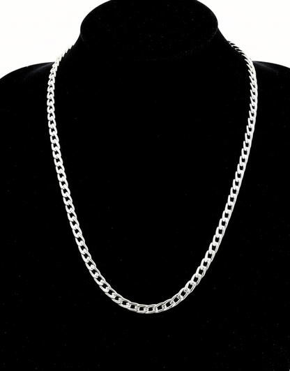 Fancy Curb Silver Chain