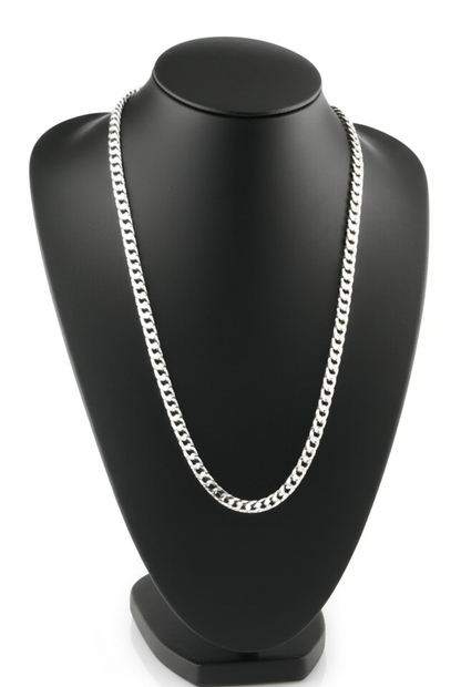 Fancy Curb Silver Chain