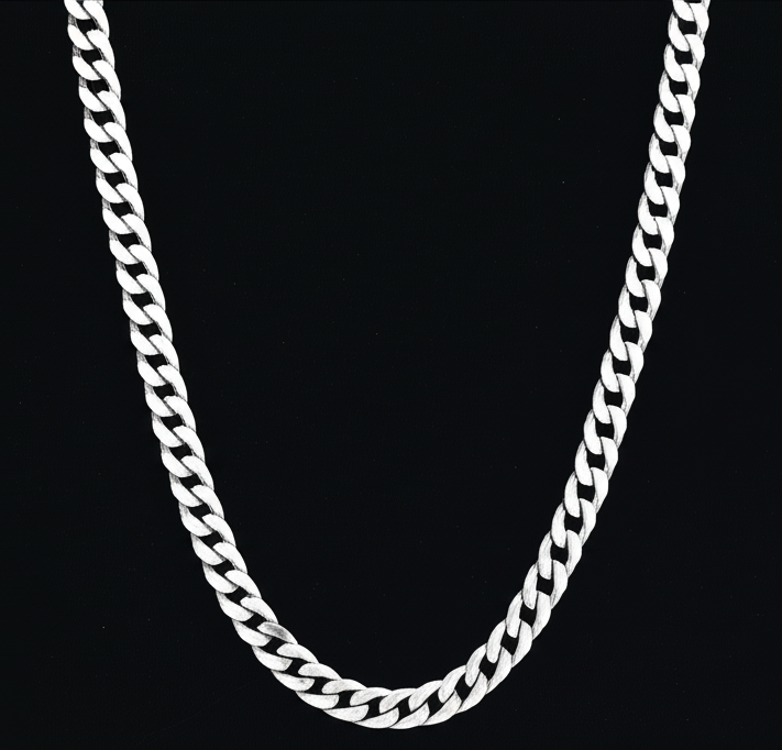 Fancy Curb Silver Chain