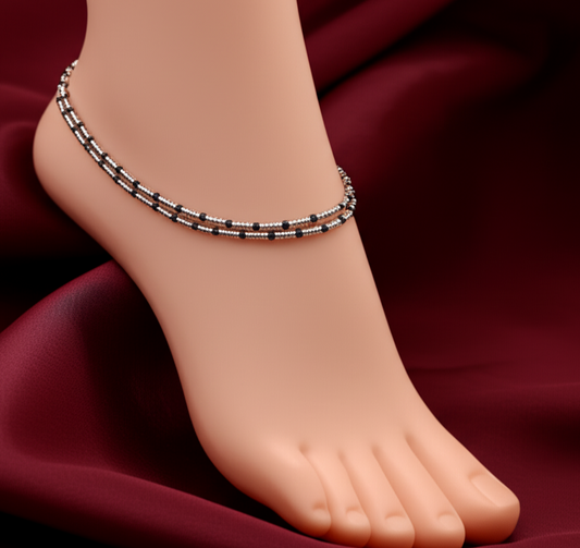Black Bead Payal