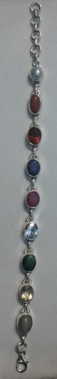 Semi Precious Stones Navrattan Bracelet
