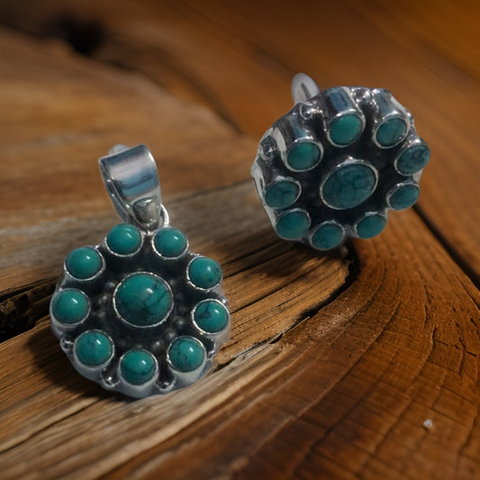 Turquoise Pendant Set