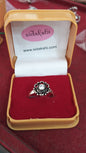 Adjustable Cut Stone Flower Ring