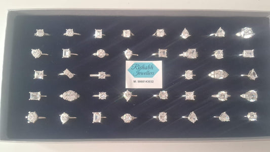 Slv Solitaire Rings
