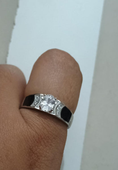 Oval Cz Gents Ring