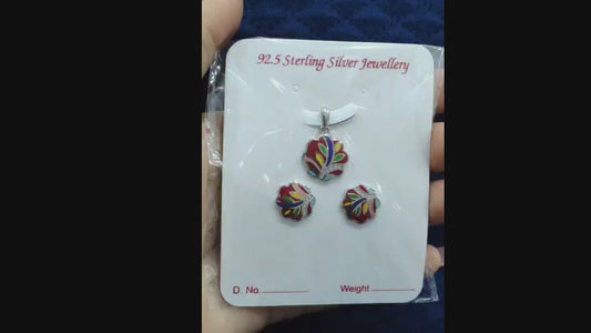 Lightweight Enamel Pendant Set